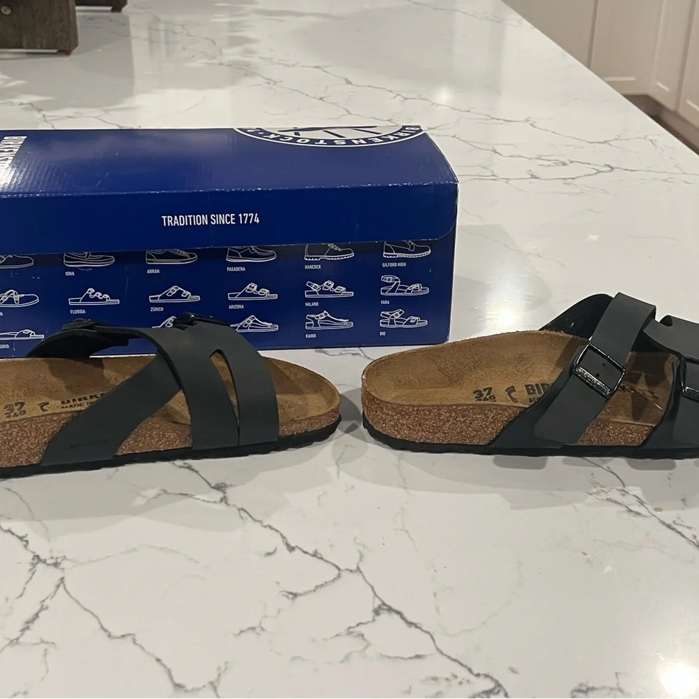 Brand new Birkenstock black sandals for sale. New in box. - Picture 3 of 6
